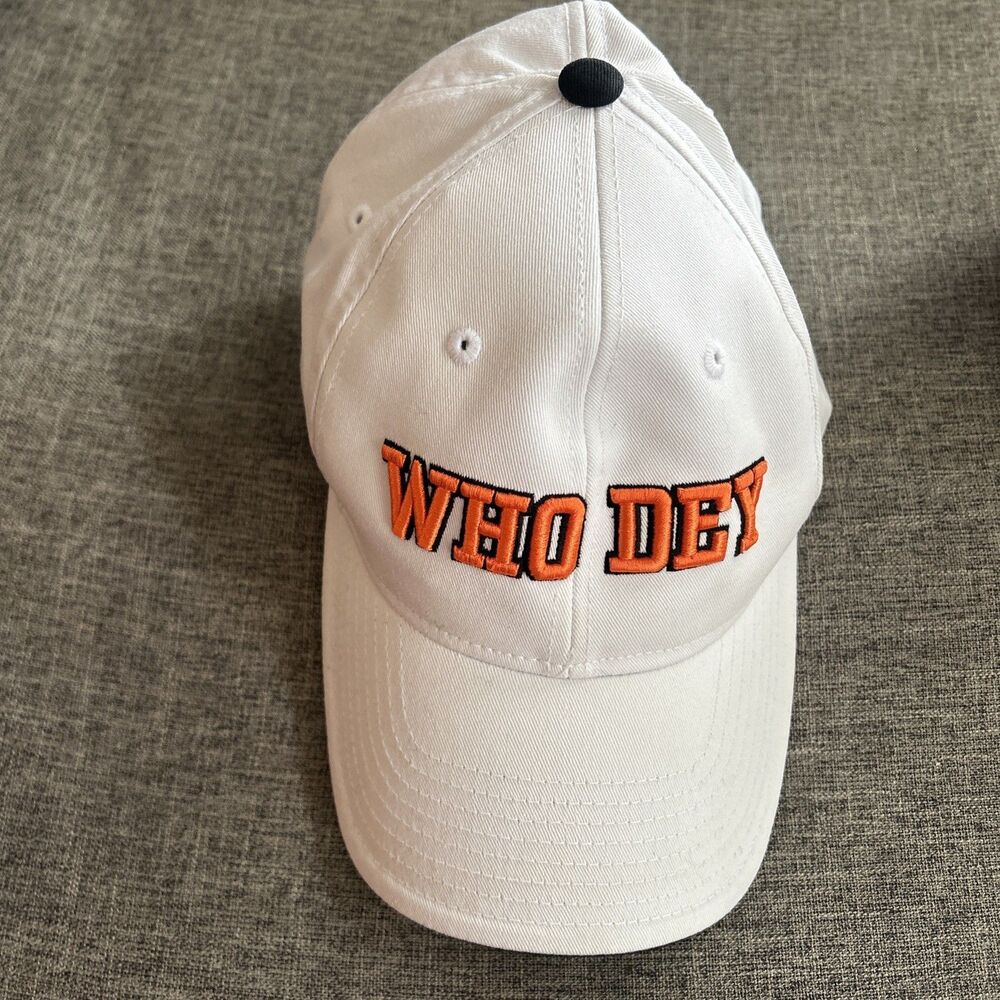 CINCINNATI BENGALS WHO DEY Reebok Adjustable Baseball HAT/CAP, White - Picture 5 of 5